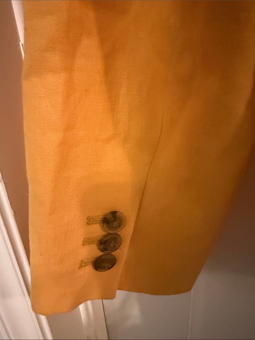 J. Crew Linen and Cotton Blend Holland Bright Sunny Yellow Single-Button Blazer - Picture 6 of 8
